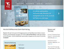 Tablet Screenshot of kahl-verlag.de